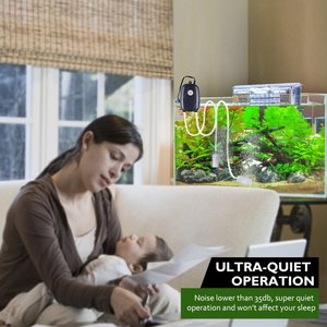 Pompe à air silencieuse pour aquarium 5W, <span class=keywords><strong>mini</strong></span> aérateur pour aquarium, pompe à oxygène, double sortie, pompe à air, 2 pierres à air/2M tubes en silicone - Product Image 5