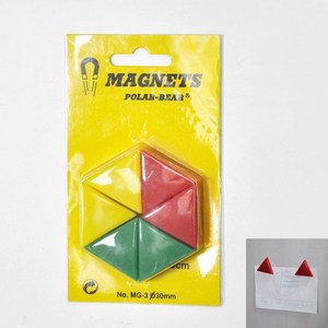 แม่เหล็กพลาสติกบันทึกแม่เหล็กติดตู้เย็นรูปทรงกลมสีสันสดใส - Product Image 4