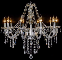 Lámpara de Araña de Cristal de Estilo Barroco, Lámpara de Araña de Cristal de Estilo Europeo, Lámpara de Araña de Cristal con Velas