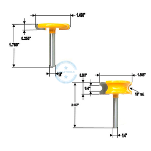 L-N016 2 Buah 1/2 inci & 1/4 inci Diameter. Mata Bor Kayu untuk Kano, Seruling, dan Manik-manik, Pemotong Kayu, Mata Bor Pertukangan Kayu, Mata Bor Penggiling Kayu - Product Image 3