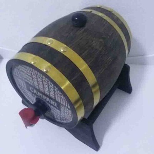 Barril de Vino de Madera de Pino de Estilo Clásico de 3L con Logotipo Grabado con Láser, Enfriador y Exhibidor de Vino para el Hogar, Barril para Whisky y <span class=keywords><strong>Cerveza</strong></span> para Fiestas - Product Image 2