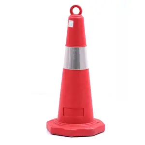 Cono di sicurezza stradale cono di segnale cono di sicurezza stradale rosso 750MM PE di plastica all'ingrosso del produttore del traffico - Product Image 1