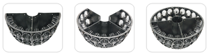 <span class=keywords><strong>Pot</strong></span> <span class=keywords><strong>de</strong></span> planteur en boule pour plantes, <span class=keywords><strong>Pot</strong></span> rond <span class=keywords><strong>noir</strong></span>, décoration <span class=keywords><strong>de</strong></span> jardin, utilisé avec des fleurs/vertes, rond, pour le sol, moderne - Product Image 2
