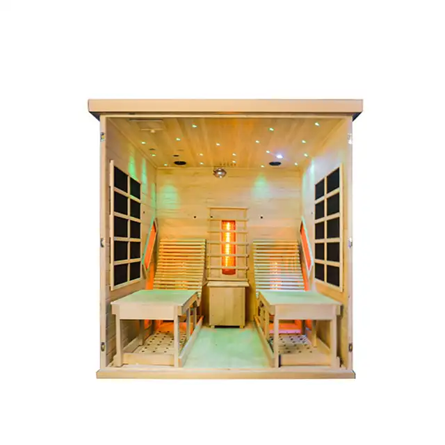 Infrarot sauna innen mit 2 betten