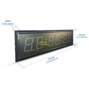 Reloj de pared multifuncional de 6 bits y 3 pulgadas con pantalla grande y alto brillo, temporizador de gimnasio, reloj de Cuenta Regresiva para centro de fitness Led - Product Image 2