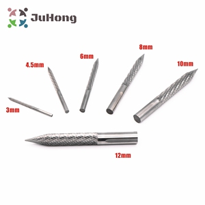 3mm (1/8 ") <span class=keywords><strong>super</strong></span> duro de carburo sólido cortador de Rotary Burr de acero al carbono broca de Taladro neumático poco parche macho de carburo de escariador - Product Image 5