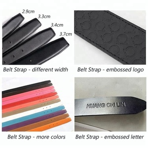 Personalizado <span class=keywords><strong>hebilla</strong></span> automática <span class=keywords><strong>sin</strong></span> agujero blanco cuero genuino hombres <span class=keywords><strong>cinturón</strong></span> - Product Image 6