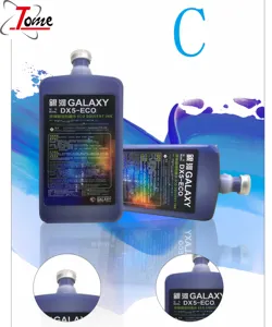 Guangzhou Werks versorgung Original qualität kein Geruch Taiwan Galaxy c m y k Öko Lösungsmittel Tinte für DX5 Druckkopf Druckfarbe