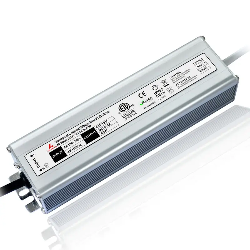 SMARTS POWER IP67 constant voltage 12v CV ETL waterproof led lighting power supply 20w 30w 36w 48w 60w