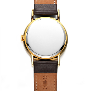 Orologio di Moda Bauhaus Charm con Movimento Miyota, Vetro Zaffiro Curvo, Cassa in Acciaio Inossidabile Dorato Lucido, Cinturino in Gomma/Nylon <span class=keywords><strong>Italiano</strong></span> - Product Image 3
