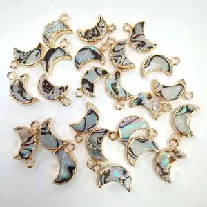 small size crescent moon shape nature stone charms pendants natural gemstone for handmade jewelry