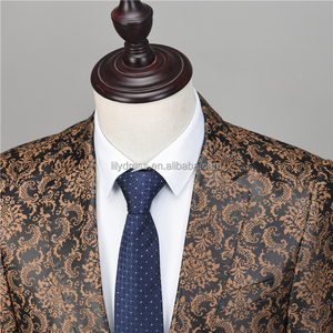 <span class=keywords><strong>Blazer</strong></span> NA47 Gold <span class=keywords><strong>Blazer</strong></span> da uomo Casual Casual Slim nuovo arrivo moda festa monopetto giacca da uomo taglie forti M-6XL - Product Image 3