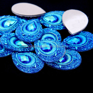 Crystal <span class=keywords><strong>Magia</strong></span> Tear Drop Resina Rhinestone Rosas Parte posterior plana Costura Strass - Product Image 6
