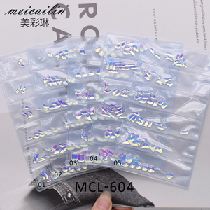 6 ग्रिड पैक सफेद आधार ढाल अटल बिहारी रंग फ्लैट वापस क्रिस्टल - Product Image 3