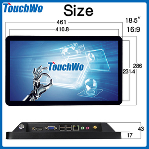 OEM 18.5 pollice schermo di Tocco AIO computer con vga porta usb del pc industriale desktop del computer portatile intel core i3 - Product Image 1