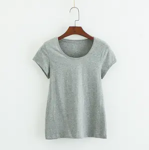 China supplier wholesale bamboo organic cotton t shirt, t shirt for women logo shirt for women