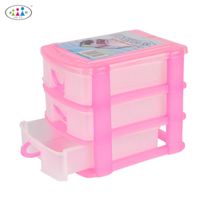 Colorida caja de plástico con seis divisiones - Product Image 6