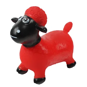 pvc inflatable sheep for kids jumping bouncing animals hopper sheep