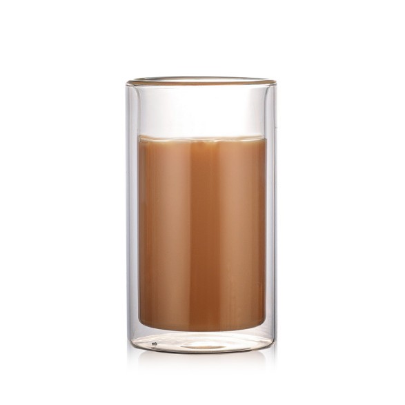 Hot Sale double wall tea glass double layer glass cup Heat Resistance Dishwasher Safe