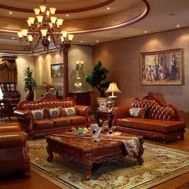 Farbige leder sofa set / home europäischen feinen möbel/design leder wohnzimmer set