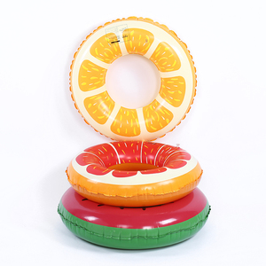 Toptan yüksek kalite şişme yüzme simidi meyve boyama şişme pvc yüzme simidi - Product Image 3