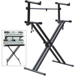 Soporte de <span class=keywords><strong>Teclado</strong></span> Doble Ajustable con Marco en X, Venta Directa de Fábrica - Product Image 1