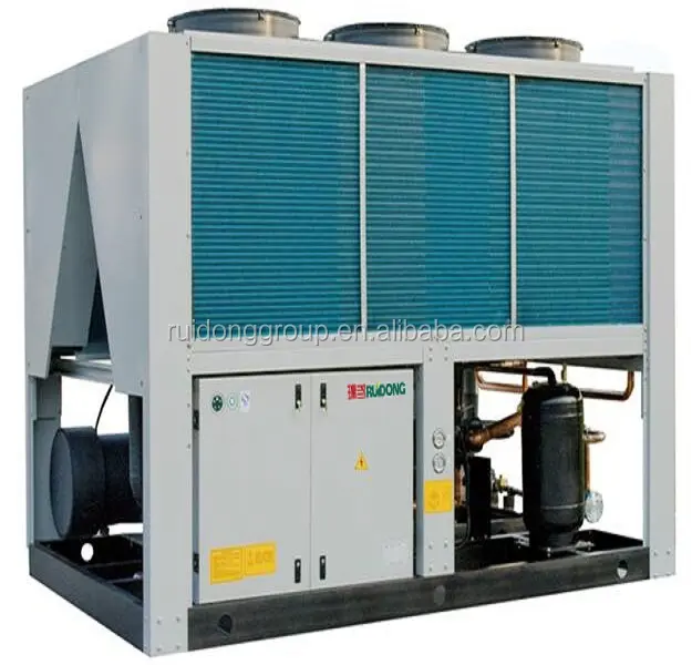 Air cooled screw water chiller and heat pump with double screw compressor, made by reall factory
