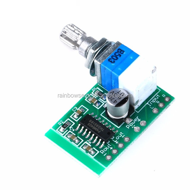 PAM8403 DC 5V 2 Channel USB Digital Audio Amplifier Board Module 2 * 3W with potentiometer rainbowsemi