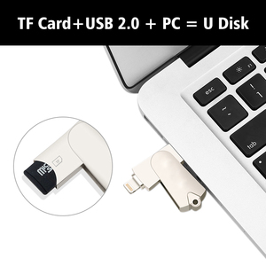 NUEVO ESTILO DE PROMOCIÓN regalo OEM buena calidad metal <span class=keywords><strong>IPhone</strong></span> lector de tarjetas de OTG escritor para <span class=keywords><strong>iPhone</strong></span> - Product Image 2