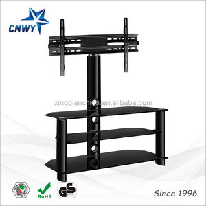 Supporto <span class=keywords><strong>TV</strong></span> in vetro a 3 ripiani/supporto <span class=keywords><strong>TV</strong></span> con staffa girevole/tavolo <span class=keywords><strong>TV</strong></span> per il mercato Regno Unito degli Stati Uniti - Product Image 1