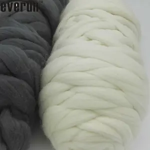 21-23micron ซูเปอร์ถัก Merino ขนสัตว์เสื้อ roving มือถักหนา