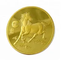 Pièces de monnaie réfléchissantes en or, pièces en relief religieuse à prix bon marché