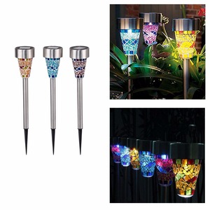 Stainless Steel Solar Mosaic LED <strong>Pathway</strong> <strong>Lights</strong> Solar Garden <strong>Light</strong> for <strong>Christmas</strong> Holiday Outdoor Decoration - Product Image 2
