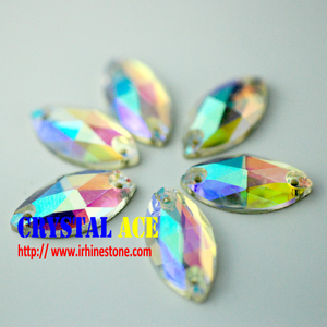 Navette <span class=keywords><strong>AB</strong></span> Crystal cose en rhinestones, cose en flatback,cose en piedras de cristal de - Product Image 1