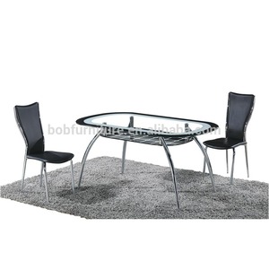 Ensemble de table à manger en verre et métal de style européen BOB Furniture Bazhou - Product Image 2