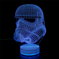 Offre Spéciale personnalisé nouveaux produits colorés 3d Illusion veilleuse chambre Table lampe à LED
