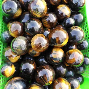 nature rock handcaved tiger eye crystal healing Balls/Spheres