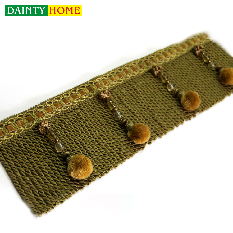 Textile Accessoires Accueil Textile Mode Pompon Versions Sociaux Pour Rideaux Pom Pom Rideau Versions Perlé Fringe