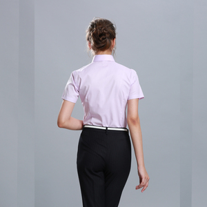 Camicie da <span class=keywords><strong>donna</strong></span> personalizzate-camicie formali da lavoro per <span class=keywords><strong>donna</strong></span>, camicia bianca a maniche corte, elegante camicetta <span class=keywords><strong>rosa</strong></span> per l'ufficio di lavoro - Product Image 6