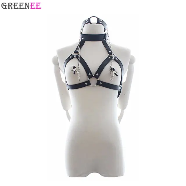 Adult Bondage Toys Erotic Sets Mouth Ring Gag Necklace Nipple Clamps For Women Adult Games Fetish Clothing For Couples