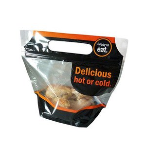 Resealable Plastic <strong>Roast</strong> Chicken <strong>Bag</strong> with Die Cut Handle and Zipper - Product Image 1