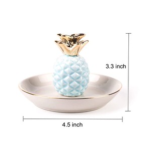 Ceramic Pineapple <strong>Ring</strong> Holder Ananas Jewelry Dish Decor Jewelry Tray Pineapple Ceramic Jewelry <strong>Plate</strong> - Product Image 5