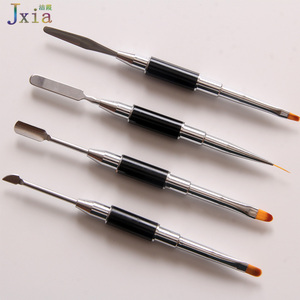Jiexia Double Usage Manucure Pédicure Outil Rond Brosse À Ongles et Cuillère Pour <span class=keywords><strong>Cuticules</strong></span> Pour les Ongles - Product Image 5
