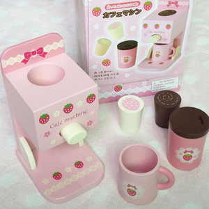 สตรอเบอร์รี่ญี่ปุ่นเด็กของเล่นครัวไม้เครื่องชงกาแฟเล่นชุดของเล่น WCF002 - Product Image 2