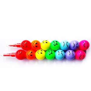 Penne Colorate Impilabili Senza Macchie - Set di 7 Penne Multicolore Impilabili per Colorare - Product Image 1
