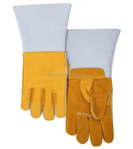 250 degree Celsius Heat Resistant Work Gloves TIG MIG Grain Cow Leather Welding Gloves
