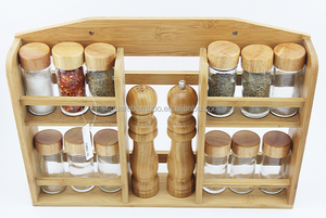 Prateleira de bambu livre para cozinha, prateleira de bambu para tempero - Product Image 2
