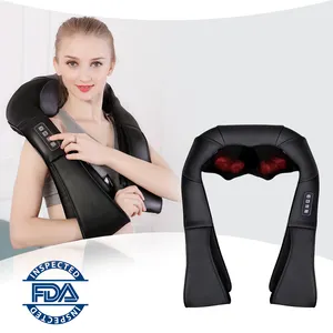 Luyao 580A Back Shoulder Massager Electrical Shiatsu Back Neck Shoulder Body Massager Infrared Heated Kneading Car Home Massager