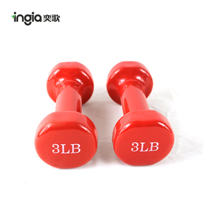 China hot-selling molten iron Vogue colorful Weightlifting coated vinyl dumbbell - Product Image 3