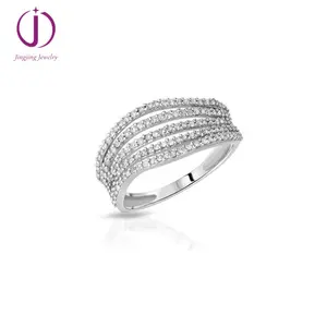 925 sterling silver ring white gold diamond engagement ring coil shaped jewelry